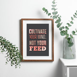 Affiche Cultiver son esprit" Motivation moderne