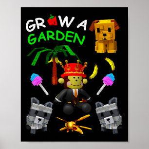 Affiche Cultiver Un Jeu De Jardin Bonbons Fruit Fleur Palm