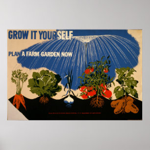 Affiche Cultiver Vous-même Plante Un Jardin Agricole Vinta