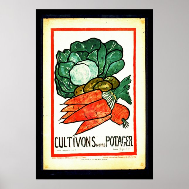 Affiche Cultivons Notre Potager 1916 (Devant)