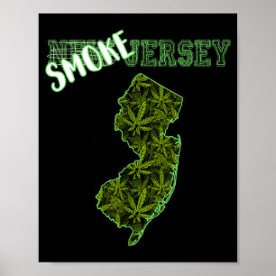 Affiche Culture de mauvaises herbes drôle du New Jersey 