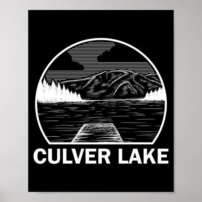Affiche Culver lac New Jersey pêche drôle camping (Devant)