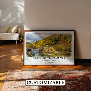 Affiche Cumberland Falls State Park Kentucky, Aquarelle