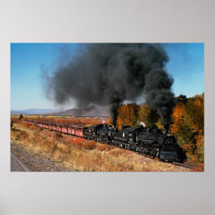 Affiche Cumbres et Toltec Railroad, no 487 et no 484,