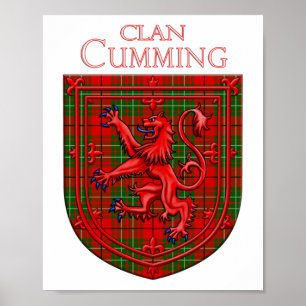 Affiche Cumming Tartan Scottish Plaid Lion Rampant