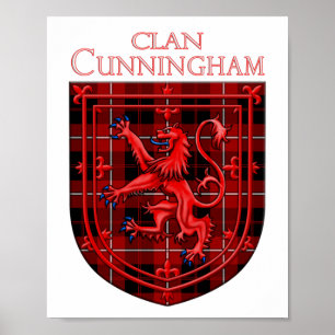 Affiche Cunningham Tartan Scottish Plaid Lion Rampant