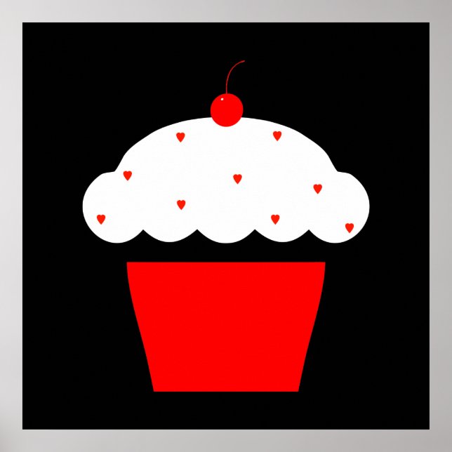 Affiche cupcake de cerise (Devant)
