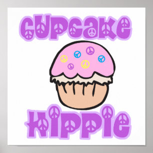 Affiche Cupcake Hippie