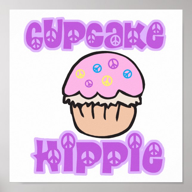 Affiche Cupcake Hippie (Devant)