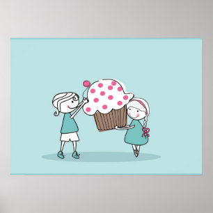 Affiche Cupcake Love