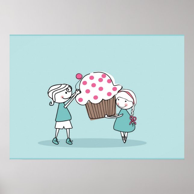 Affiche Cupcake Love (Devant)