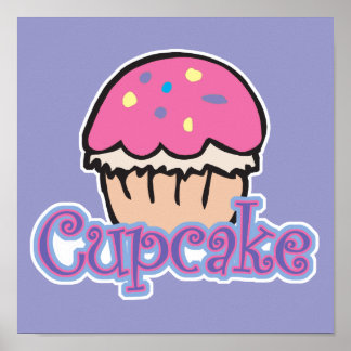 Affiche Cupcake rose