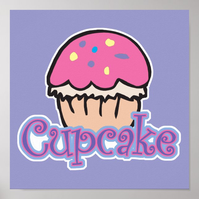 Affiche Cupcake rose (Devant)