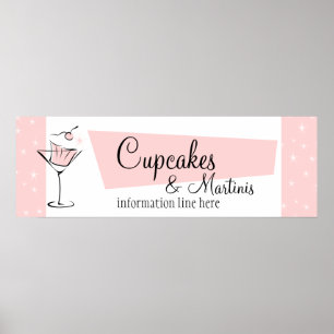 Affiche Cupcakes et Martinis !
