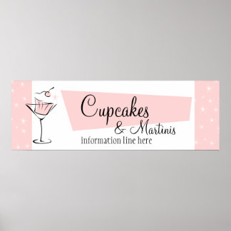 Affiche Cupcakes et Martinis !