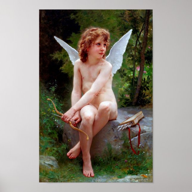 Affiche Cupid, Bouguereau (Devant)
