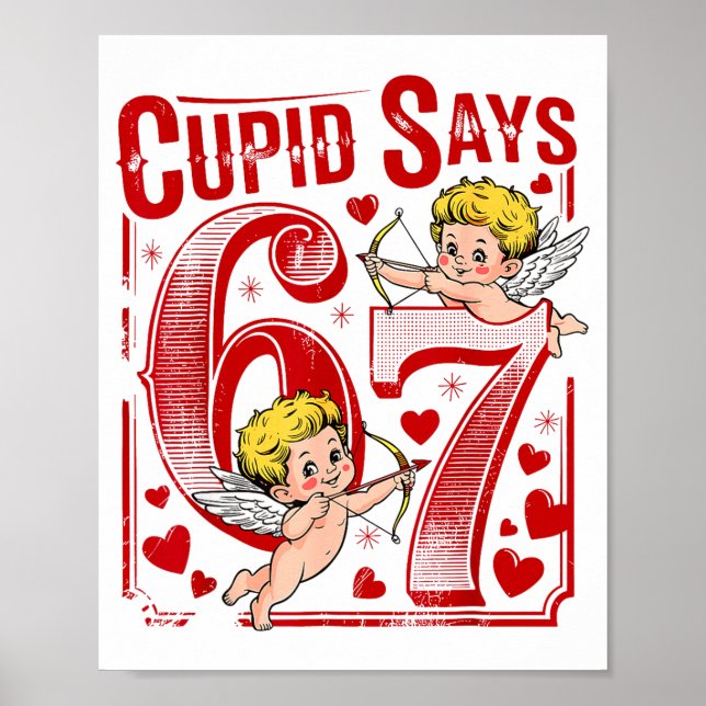 Affiche Cupid dit 67 Couple de la Saint-Valentin correspon (Devant)