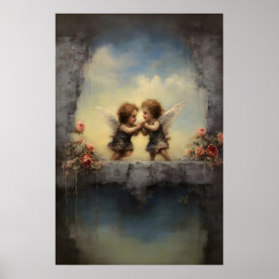 Affiche Cupidon Saint-Valentin, Dark Academia, Ferme