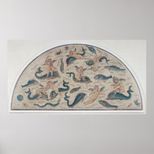 Affiche Cupidons, dauphins et vie marine d'Utique