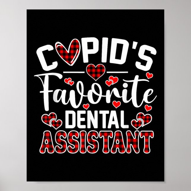 Affiche Cupids Favoris Dental Istant Funny Valentines Jour (Devant)