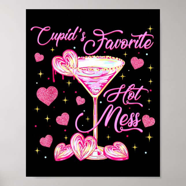 Affiche Cupids Hot Mess Coquette Saint-Valentin Martini Sa (Devant)