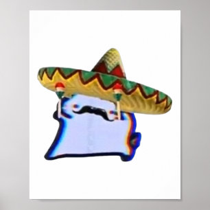 Affiche Cuptoast de chats de crumb mexicain drôle Mème de 