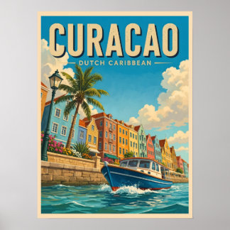 Affiche Curaçao Caraïbes néerlandaises