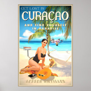 Affiche Curaçao Petites Antilles Oranjestad Antilles Néerl