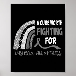 Affiche Cure À Combattre Pour Sensibiliser À La Dyslexie