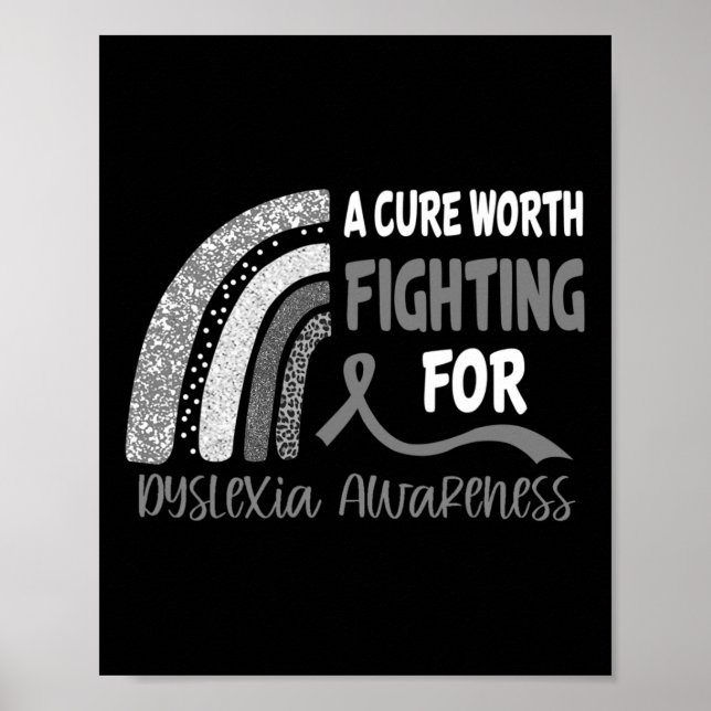 Affiche Cure À Combattre Pour Sensibiliser À La Dyslexie (Devant)