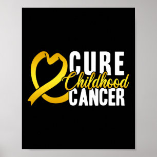 Affiche Cure Cancer de l'Enfance Cancer Ribbon Awa