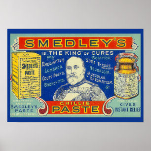 Affiche Cure de chili vintage ! Chillie Paste de Smedley c