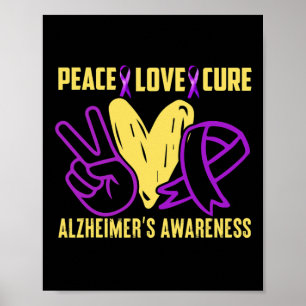 Affiche Cure Love Alzheimer Sensibilisation à la maladie d