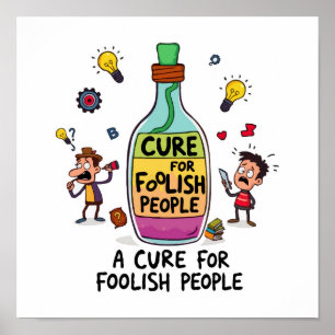 Affiche Cure pour les gens stupides - Potion de sagesse hu