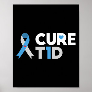 Affiche Cure T1d Sensibilisation au diabète Type 1 Pancrea