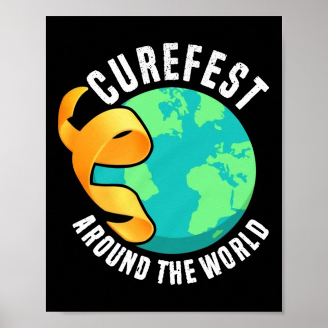 Affiche Curefest Around The World Sensibilisation au cance (Devant)