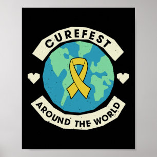 Affiche Curefest autour du monde Sensibilisation au cancer