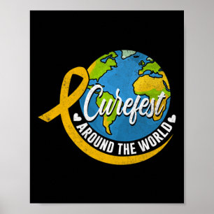 Affiche Curefest dans le monde cancer de l'enfant