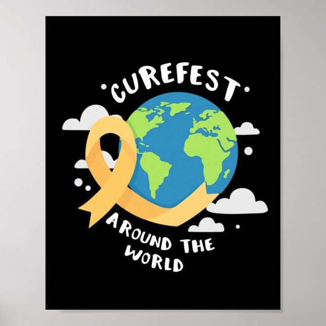 Affiche CureFest dans le monde entier Soutien contre le ca (Devant)