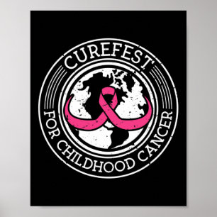 Affiche Curefest pour le ruban mondial du cancer infantile