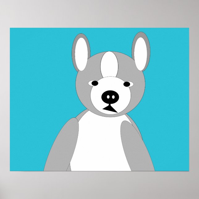 Affiche Curieux et adorable Boston Terriers (Devant)