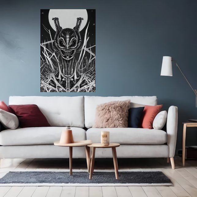 Affiche Curieux portrait alien bizarre | Art AI (Créateur téléchargé)