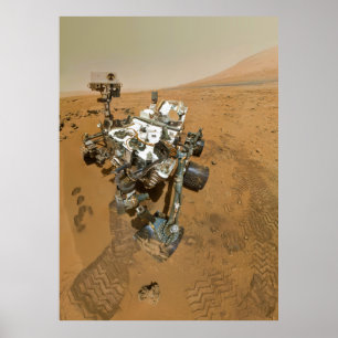 Affiche Curiosité de Mars Rover chez Rocknest