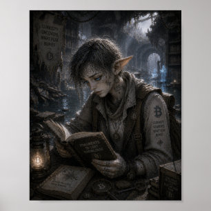 Affiche Curiosité / Explorateur / Bibliothèque souterraine
