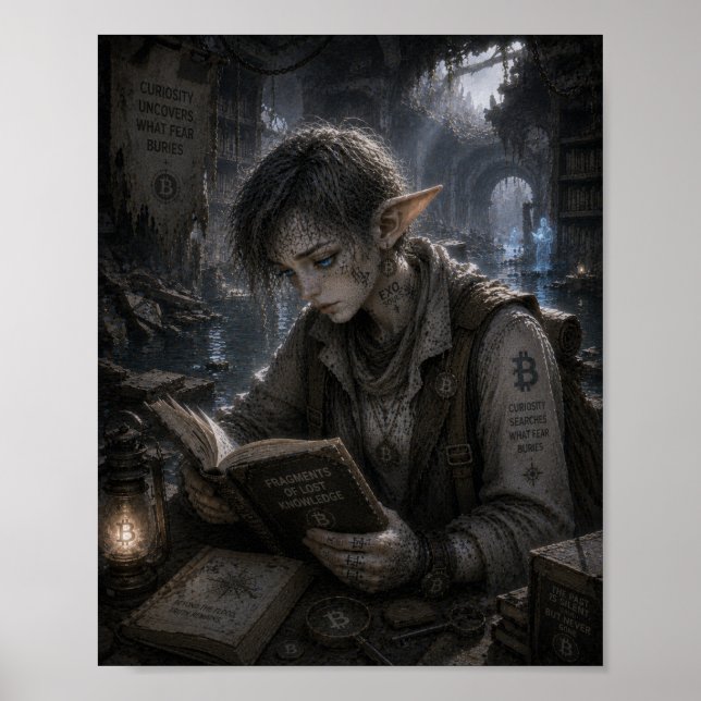 Affiche Curiosité / Explorateur / Bibliothèque souterraine (Devant)