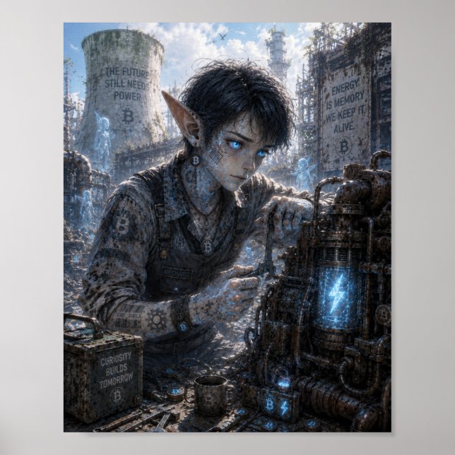 Affiche Curiosité / Mécanicien / Centrale électrique (Devant)