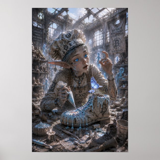 Affiche Curiosité / Pâtissier / Grand Entrepôt de Chaussur (Devant)