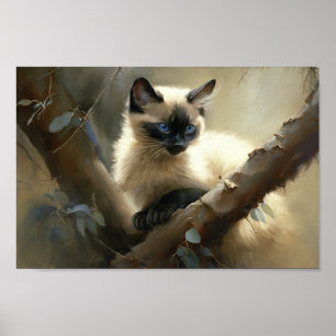 Affiche Curious Climber Siamese Kitten