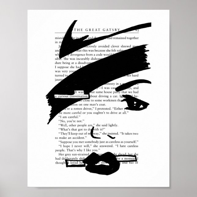 Affiche Curious Conversation (The Great Gatsby) (Devant)