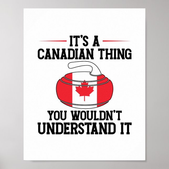 Affiche Curling Canada | Canadian Canadian Curler Venin (Devant)